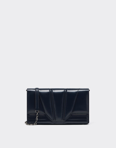 Ferrari Ferrari GT wallet on chain in brushed leather Navy 21463f