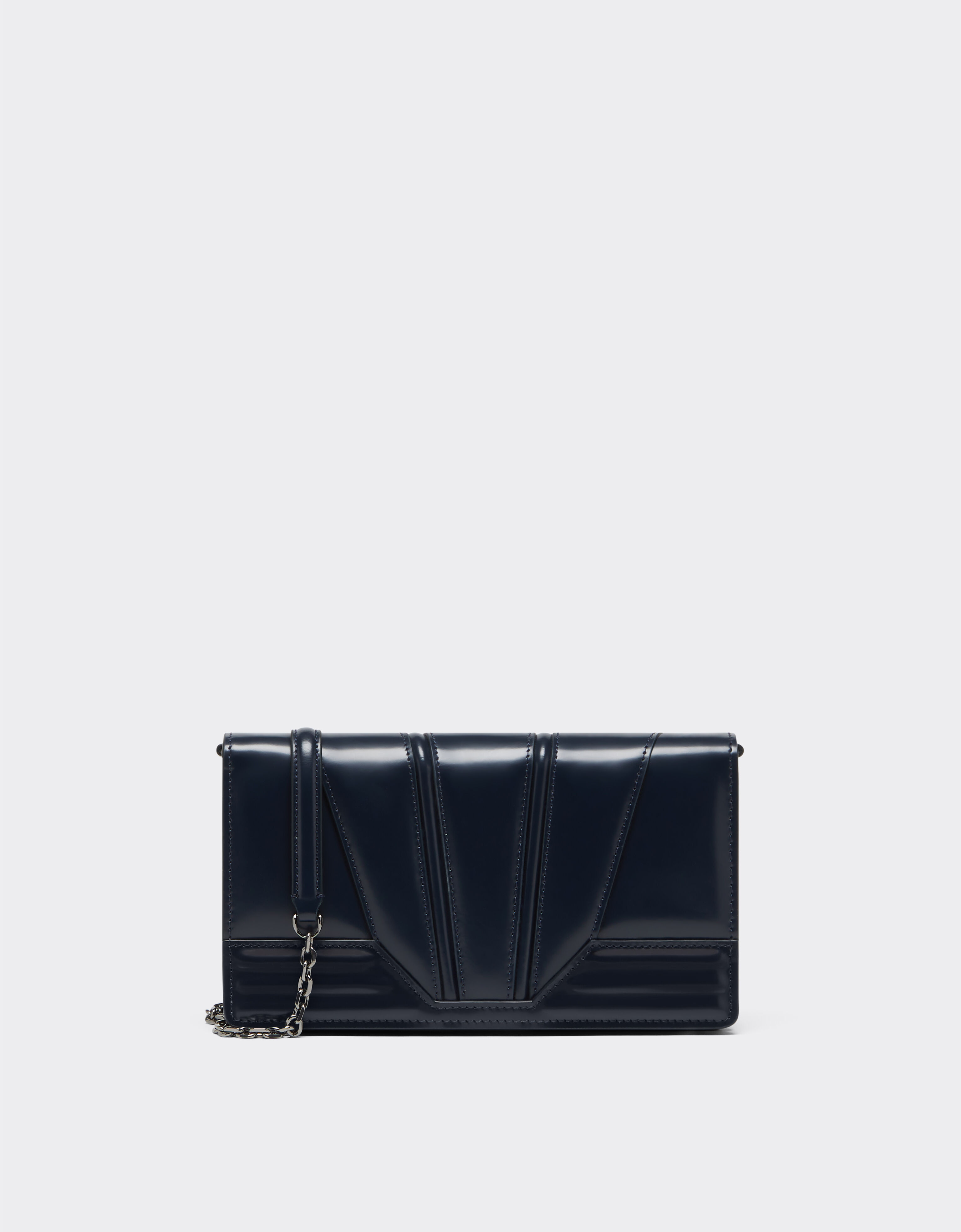 Ferrari Ferrari GT wallet on chain in brushed leather Navy 22114f