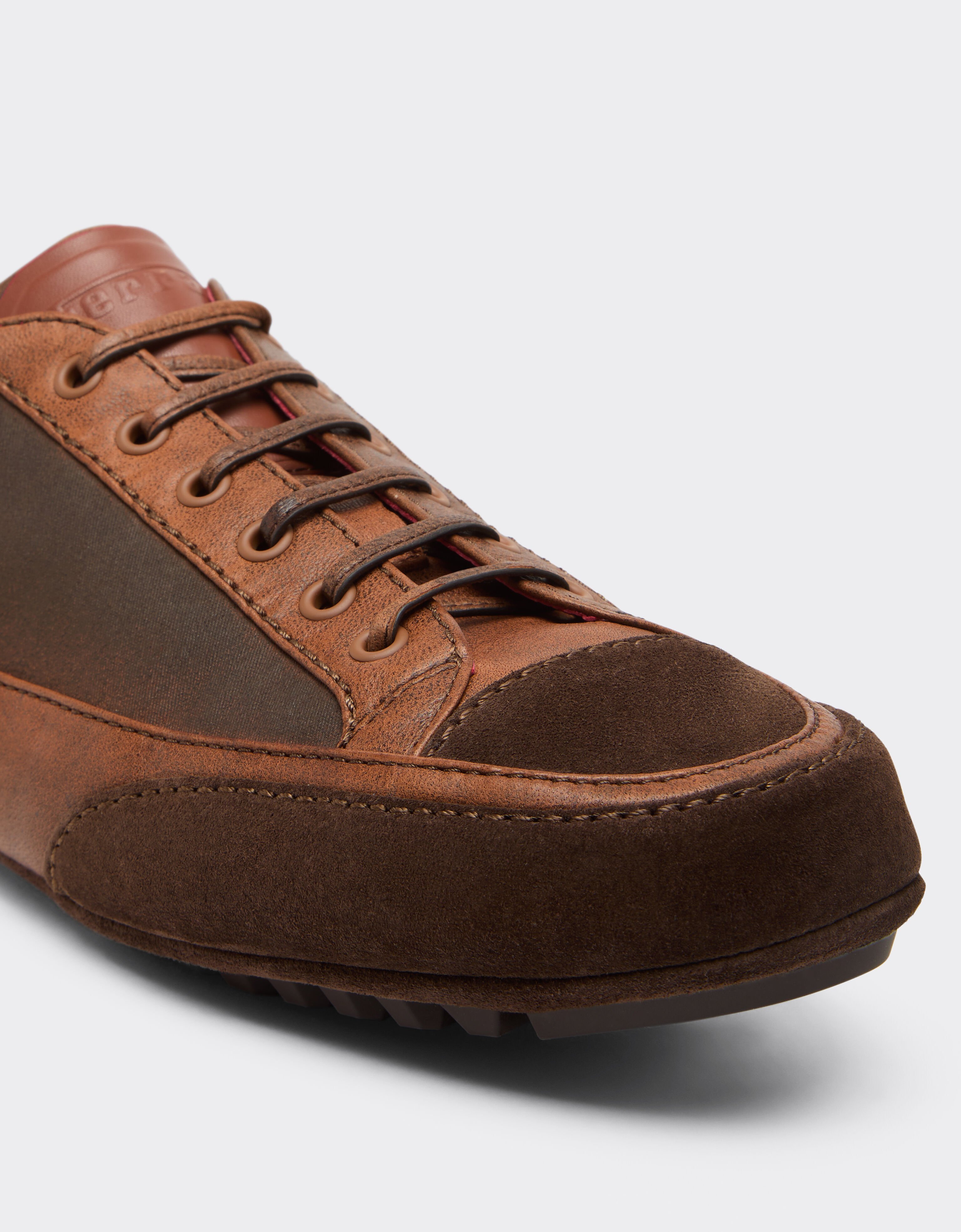 Ferrari Driver sneakers in nylon, suede, and leather Ebony 50768f