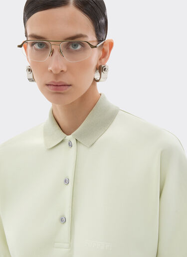 Ferrari Cotton interlock polo shirt Granite Green 50140f