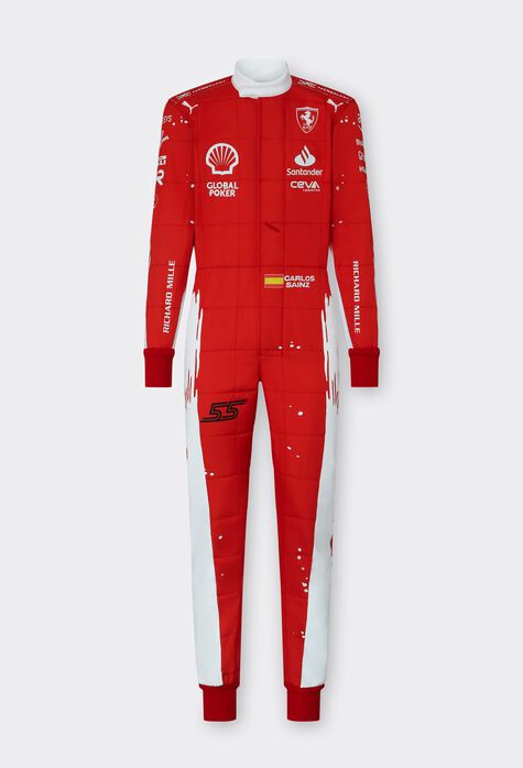Ferrari Puma for Scuderia Ferrari Carlos Sainz F1 PRO suit - Joshua Vides Optical White F1215fK