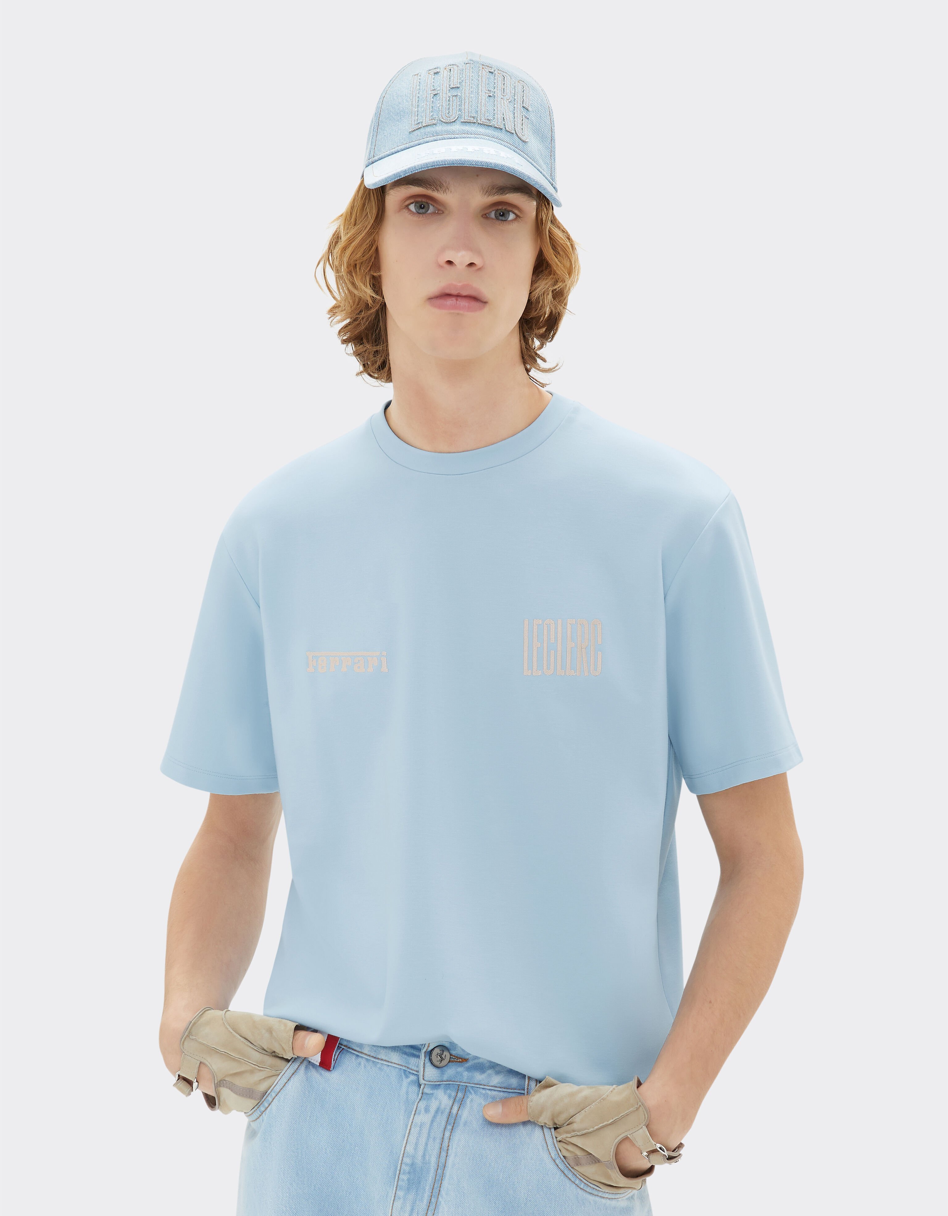 Ferrari Ferrari x Charles Leclerc oversized T-shirt Steel Blue 22290f