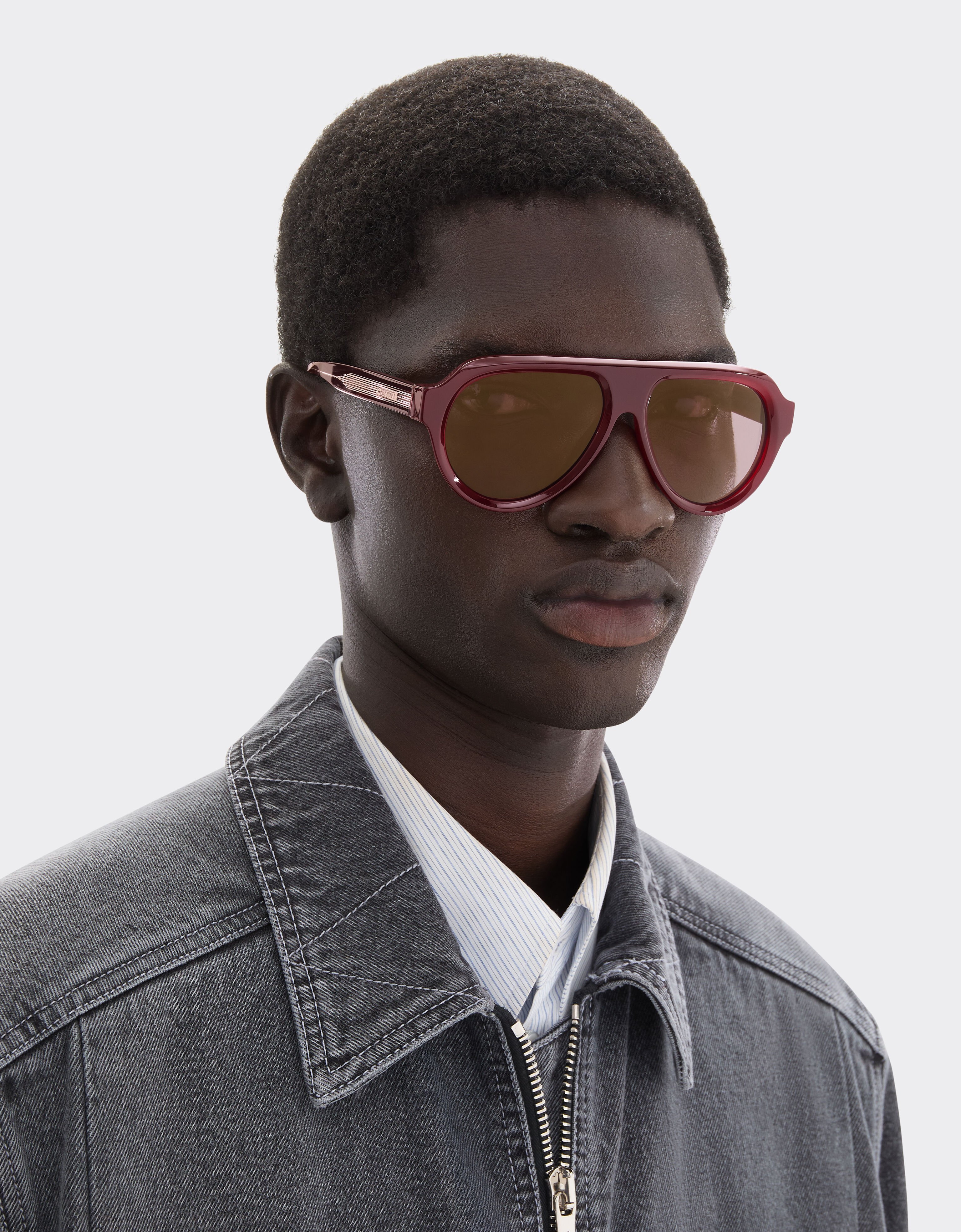 Ferrari Ferrari sunglasses in opal red acetate with gold mirrored violet polarized lenses Dark Red LA0EVf