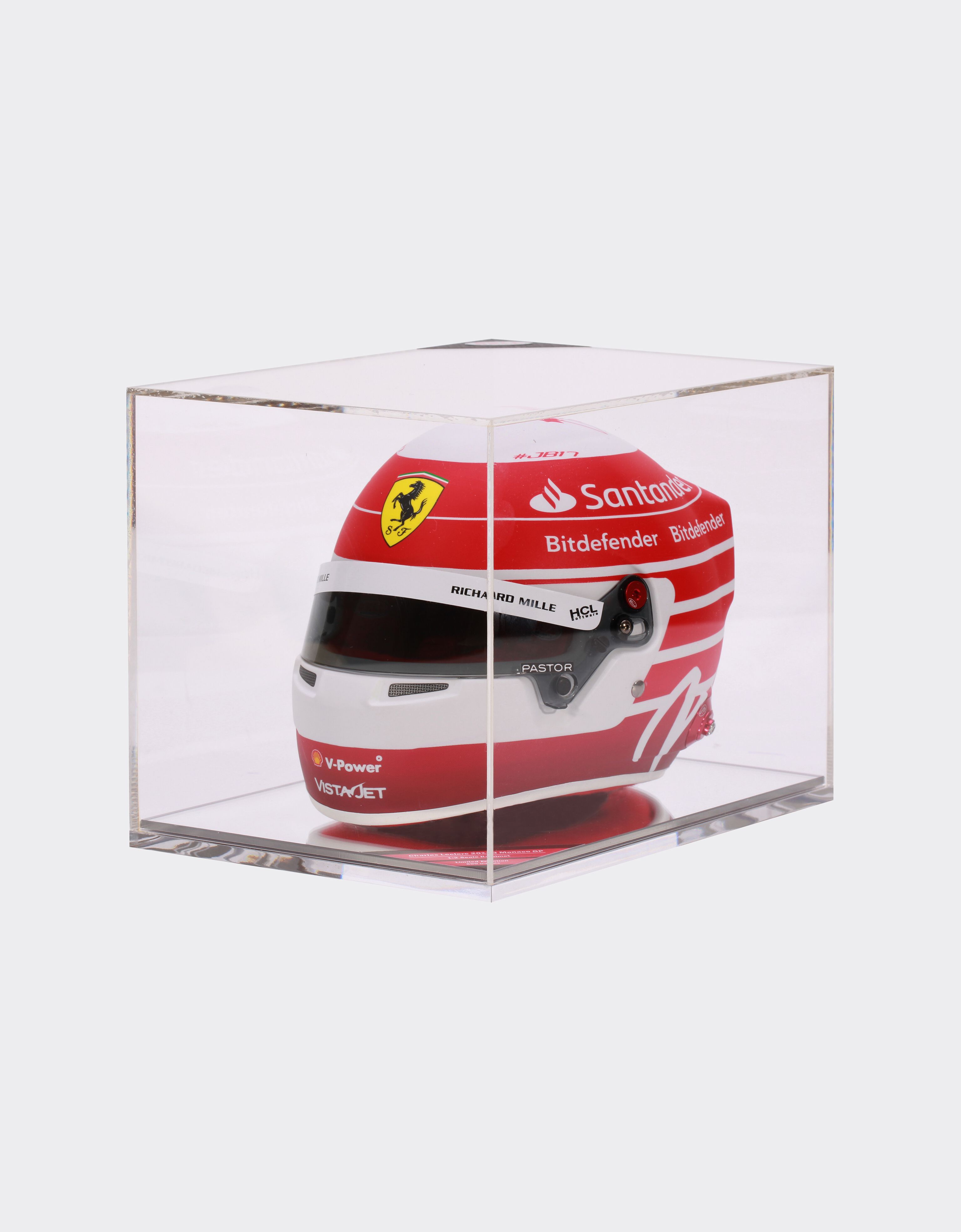 Ferrari Minicasco 2023 Charles Leclerc a escala 1:2 - Edición Especial Mónaco Rojo F0901f