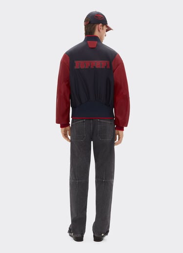 Bomber jacket in Q-Cycle® nylon and leather Ferrari Bomber jacket in Q-Cycle® nylon and leather Navy 50889f