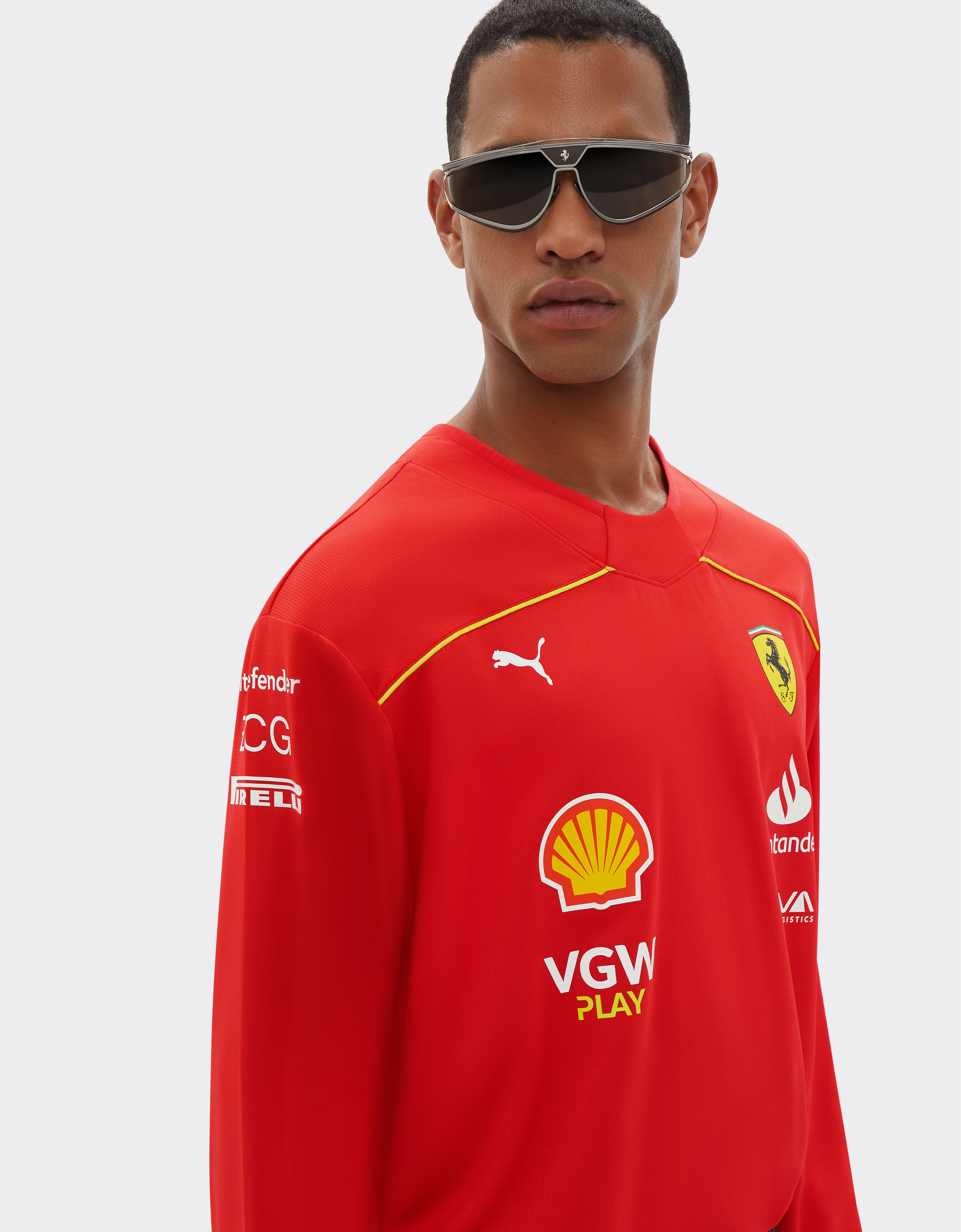 Leclerc Puma Hockey Jersey for Scuderia Ferrari Canada Special Edition in Rosso Corsa for Men Ferrari