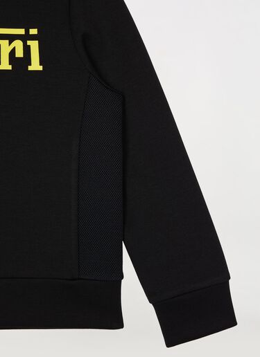 Ferrari Children’s sweatshirt in recycled scuba fabric with large Ferrari logo Black 46994fK