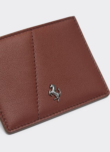 Kartenetui aus Leder mit diagonaler Naht Ferrari Kartenetui aus Leder mit diagonaler Naht Espresso 49220f