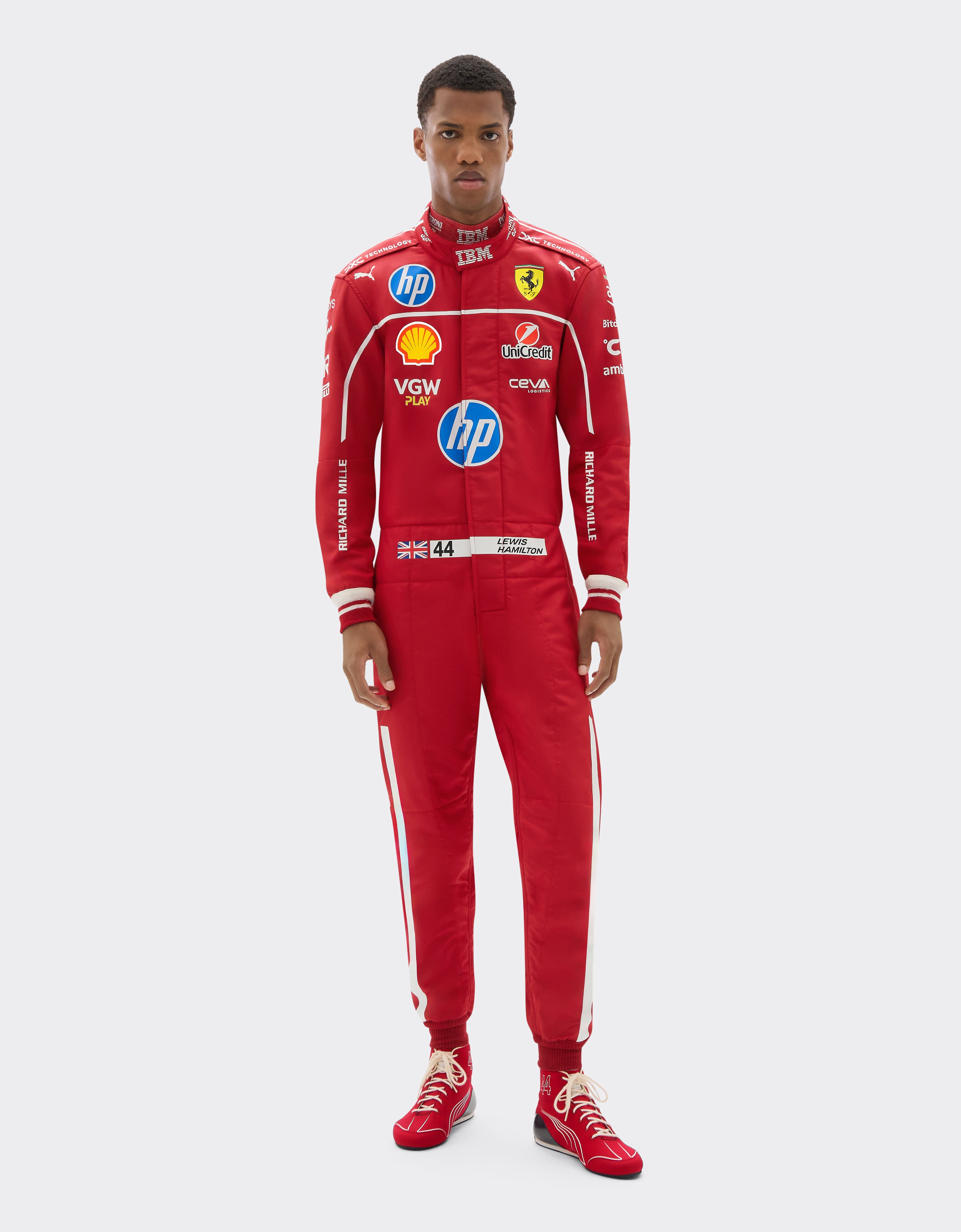 Ferrari Lewis Hamilton Puma racing suit for Scuderia Ferrari Red LA08Nf