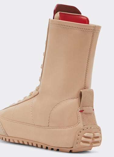 Nappa leather and suede high-top driver sneaker Ferrari Nappa leather and suede high-top driver sneaker Nude 22738f