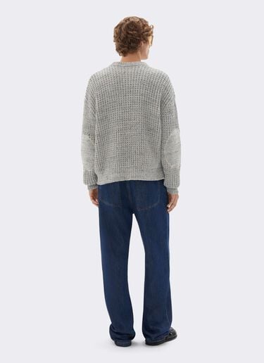 Ferrari Denim-effect crew-neck jumper Beige CKMCN0013KCO0008f
