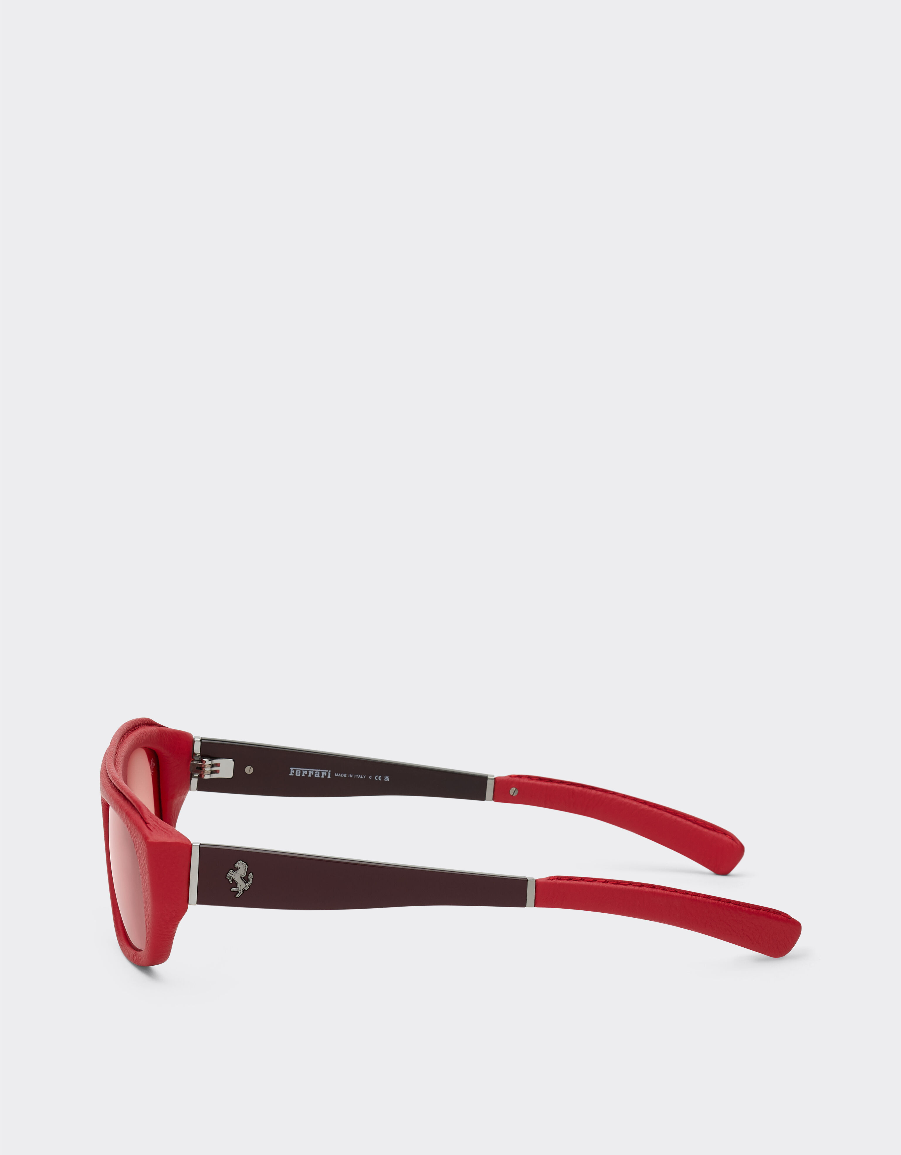 Ferrari Red Ferrari sunglasses in acetate and leather with red lens Red F1540f