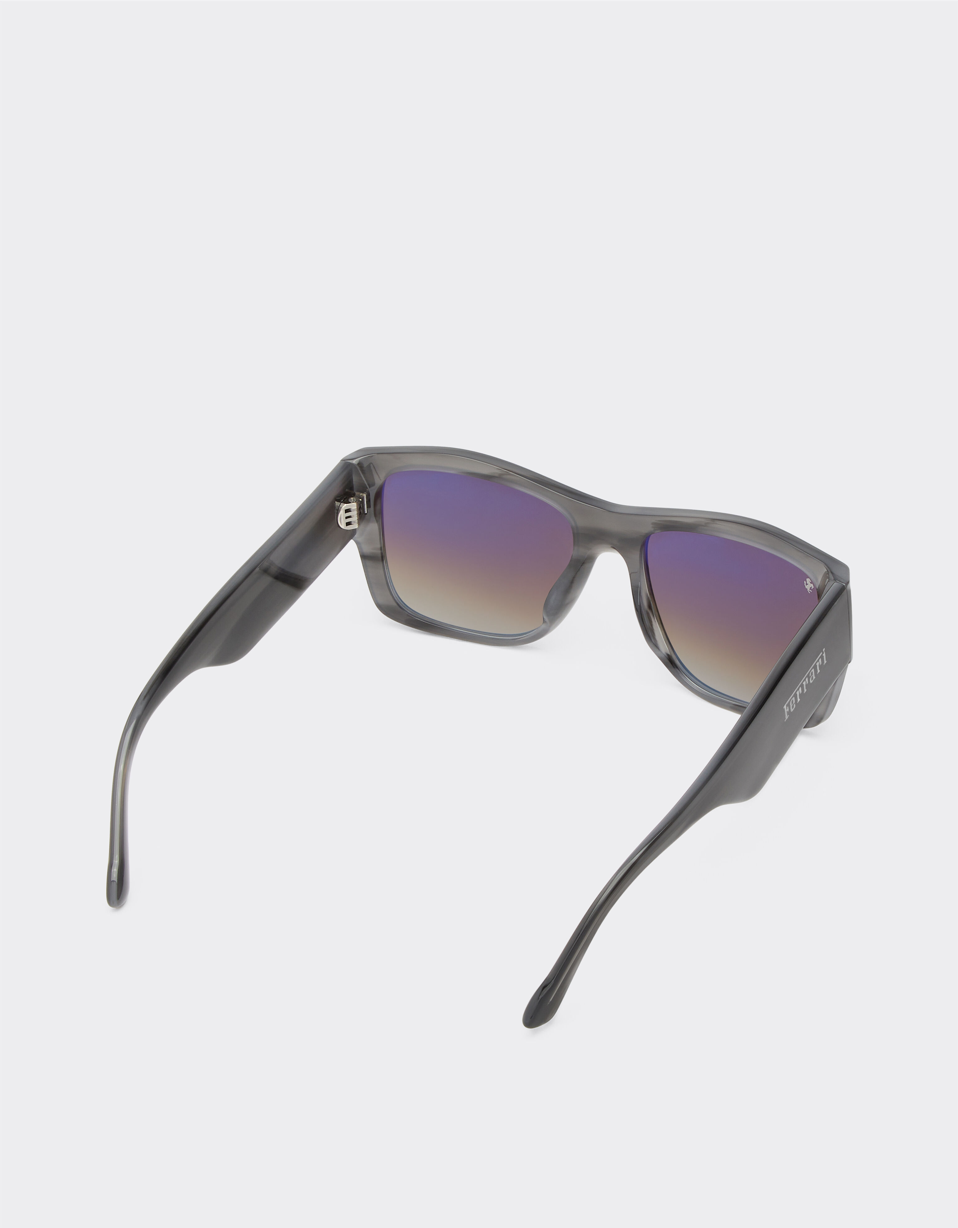 Ferrari Ferrari sunglasses in striped grey acetate with gradient green mirror lenses Ingrid F1265f