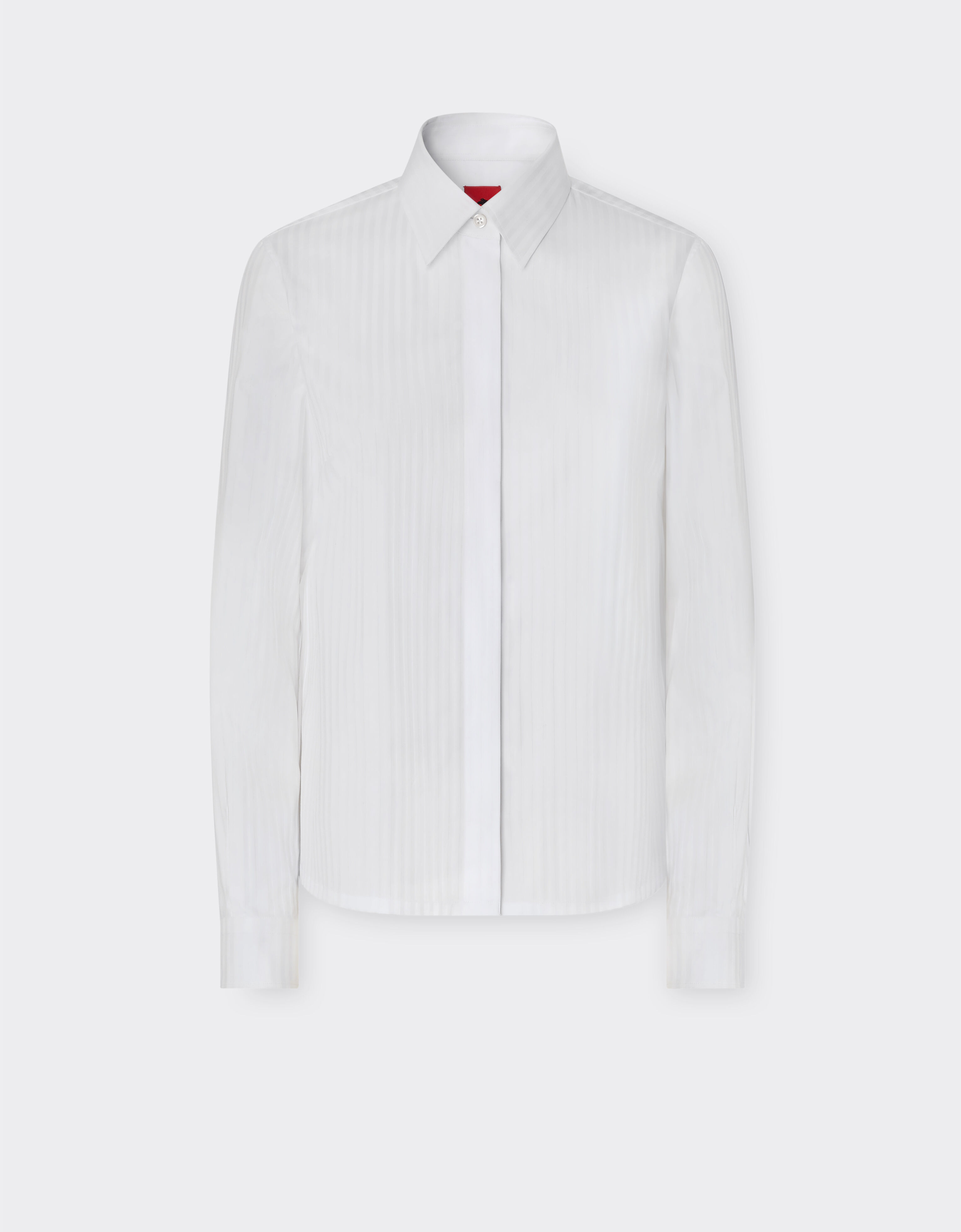Ferrari 条纹府绸衬衫 光学白 21254f