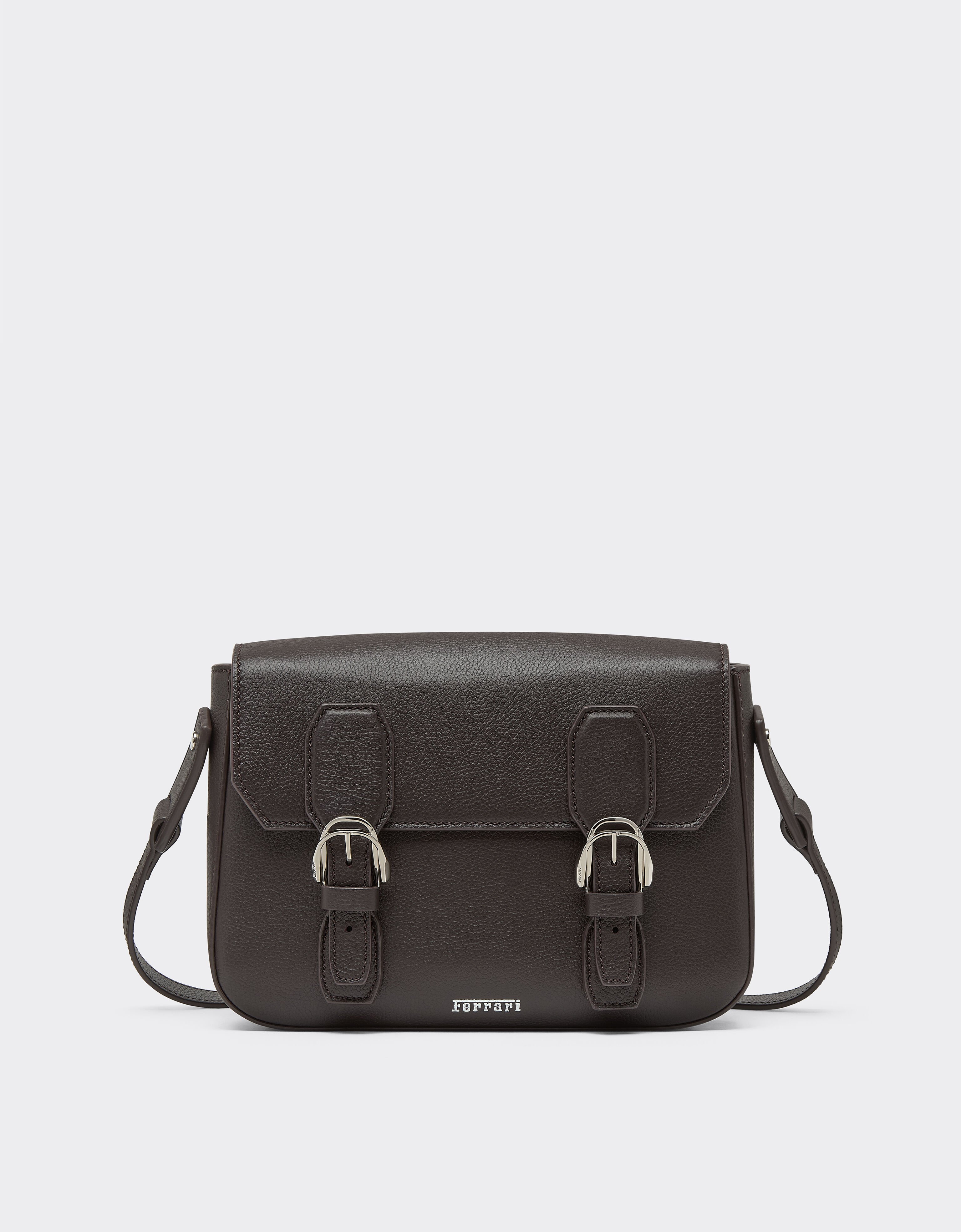 Messenger bag in grenade leather Ferrari Messenger bag in grenade leather Marrone Scuro 50583f