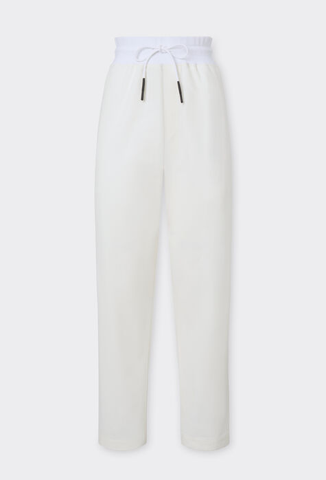 Ferrari Pantalon de jogging en drill de coton Blanc optique 48490f