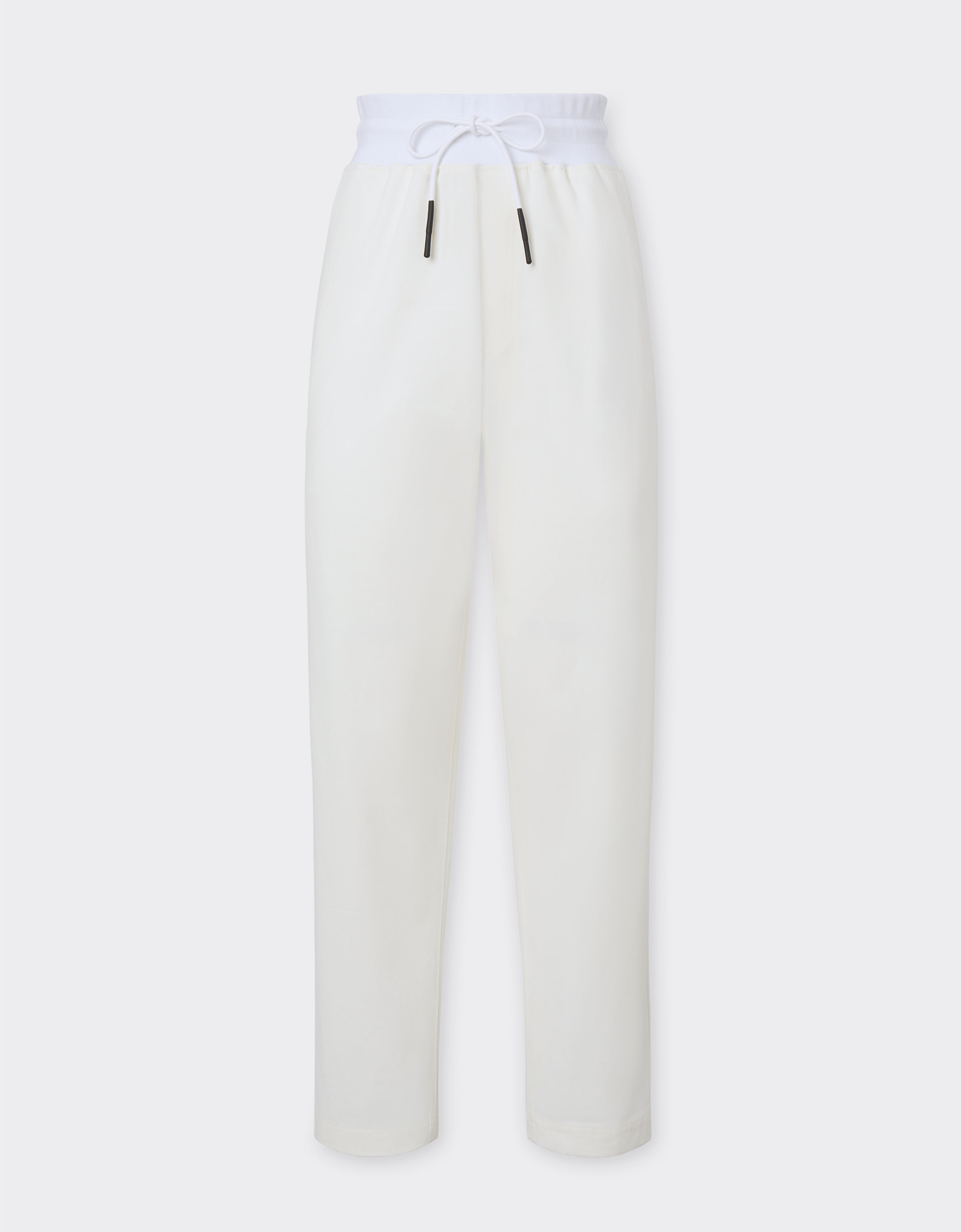Ferrari Pantalon de jogging en drill de coton Blanc optique 48505f