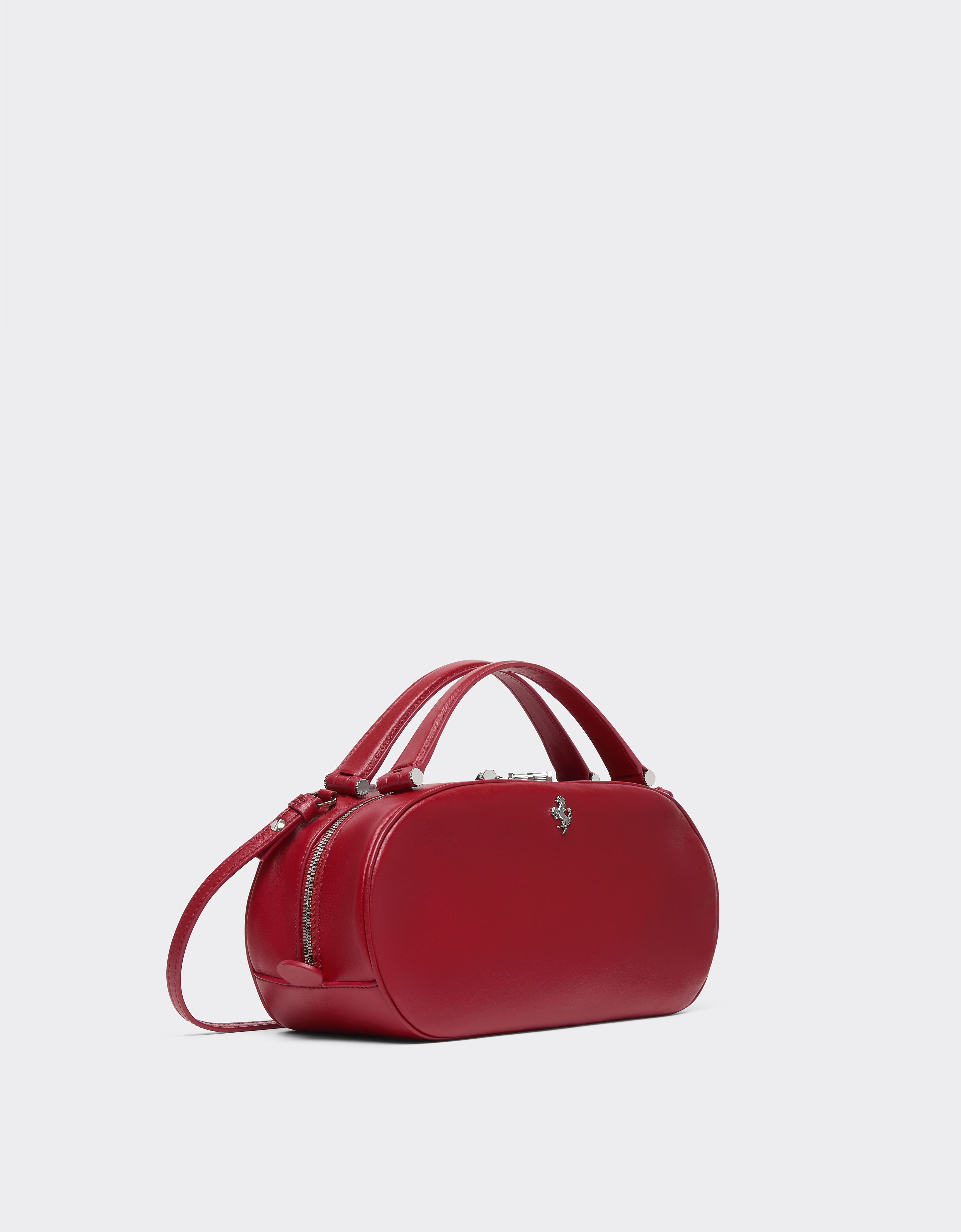 Ferrari The Ferrari Dino Mini Bowling Bag Soft in leather Maison Red 50579f