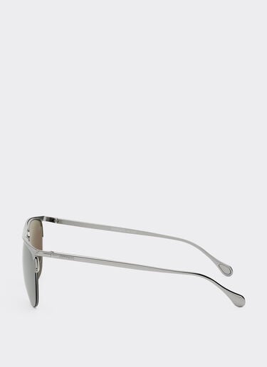 Ferrari Lunettes de soleil Ferrari gunmetal avec verres miroir argentés Gris foncé F1532f