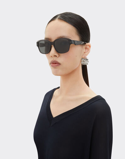 Ferrari Ferrari sunglasses in transparent black acetate with polarised black lenses Black LA02Mf