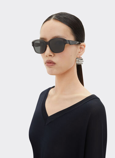 Ferrari Ferrari sunglasses in transparent black acetate with polarised black lenses Black LA02Mf