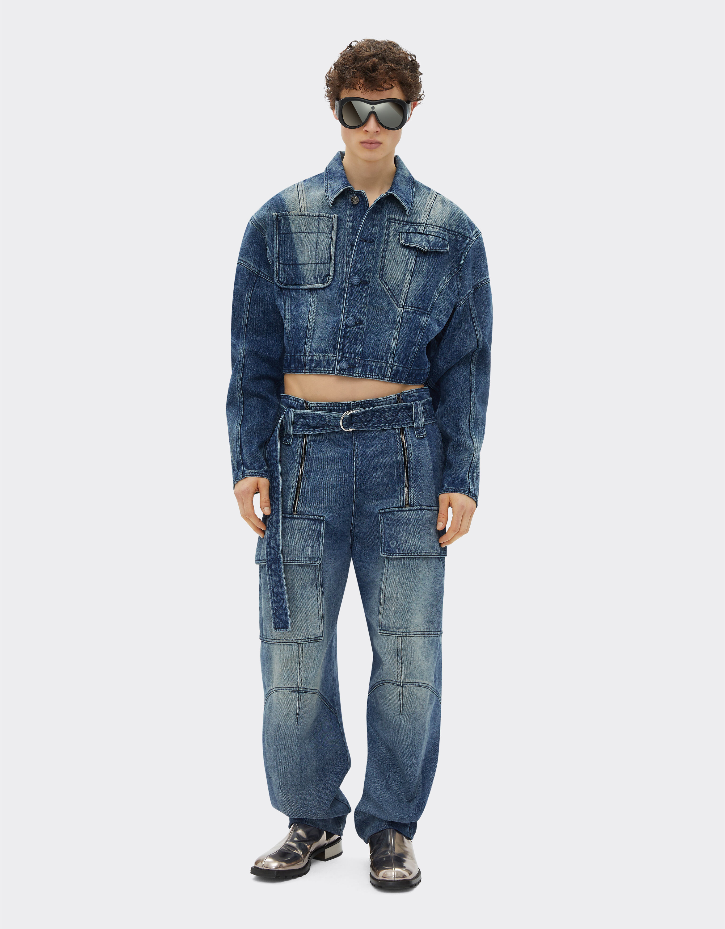 Two tone jean jacket mens outlet