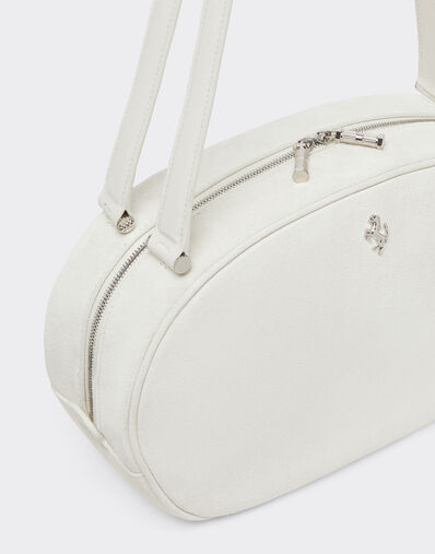 Ferrari The Ferrari Dino Tote Soft in suede and leather Avorio 51174f