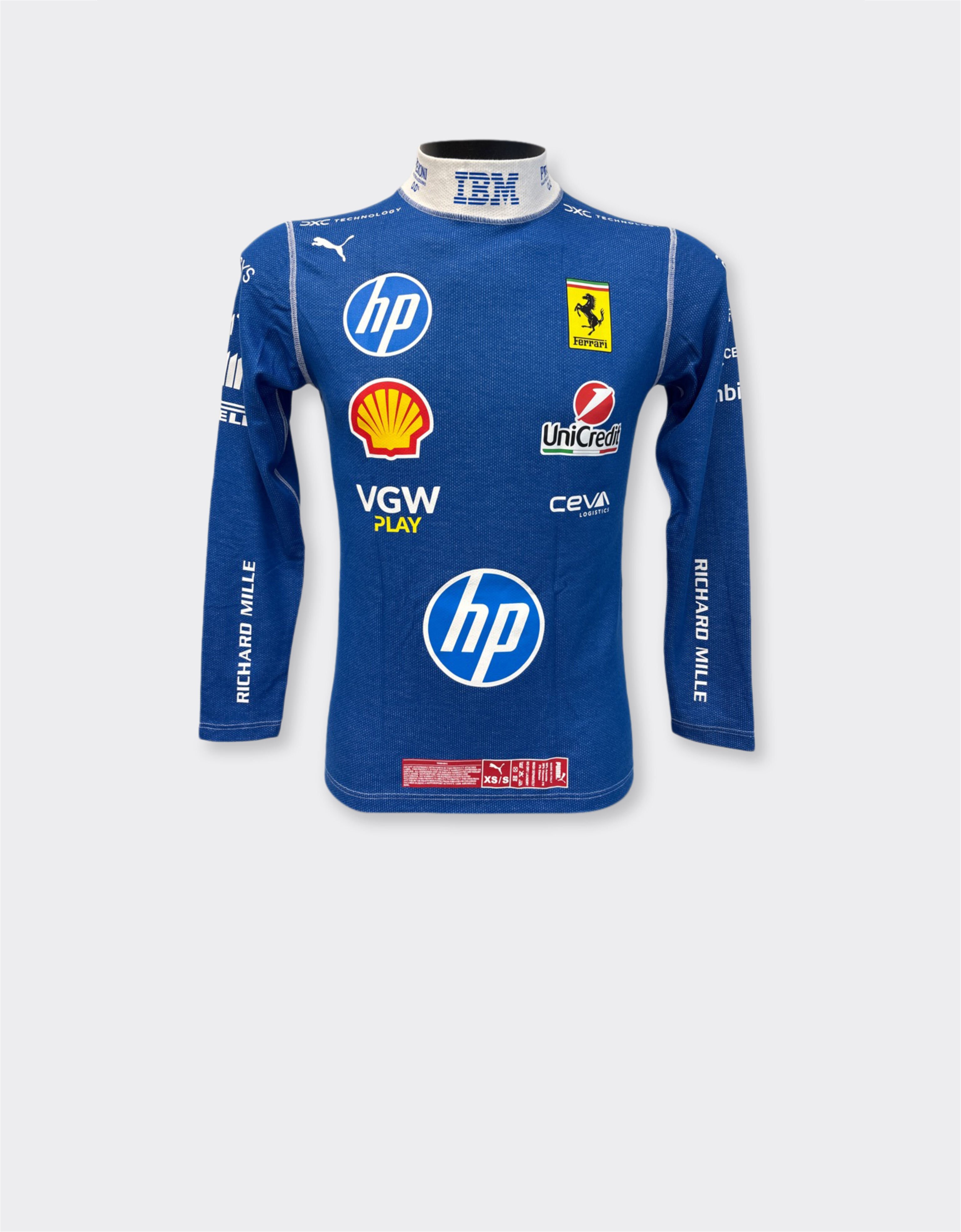 Ferrari Puma for Scuderia Ferrari HP Charles Leclerc Monza 2025 racing undersuit Blu Scozia LA0CMf
