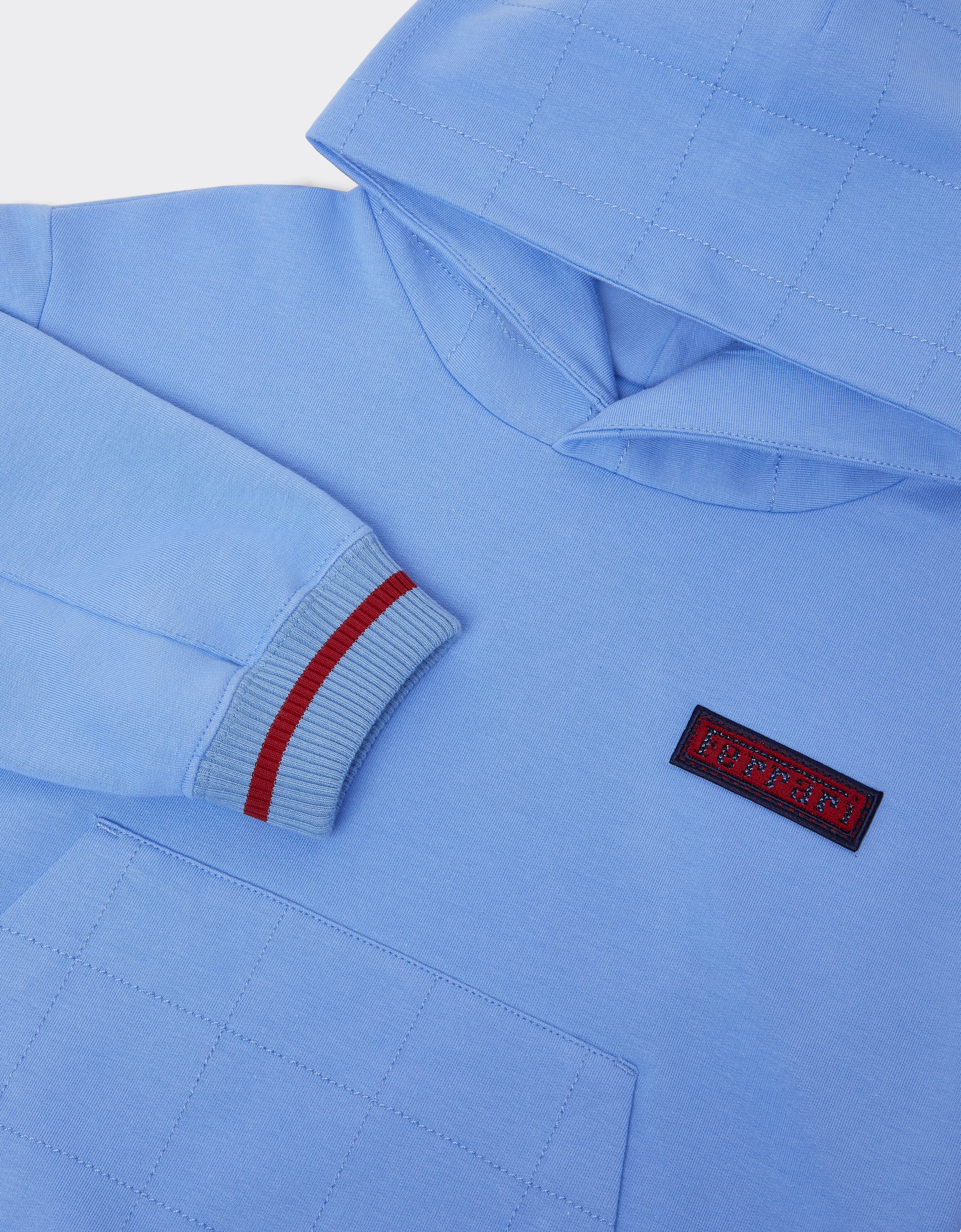 Ferrari Cotton hooded sweatshirt Oxford Blue 50143fK