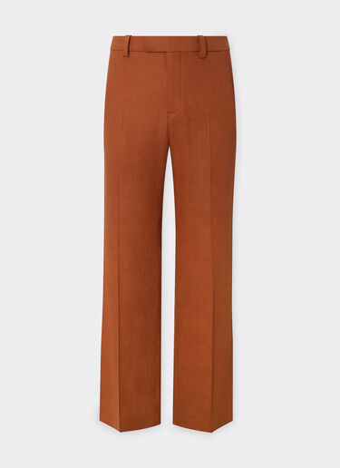 Ferrari Trousers in linen and viscose gabardine Tabacco 22089f