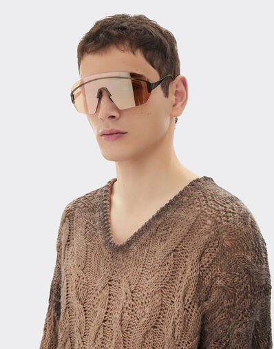 Ferrari Linen and cashmere knit Marrone Scuro 51123f