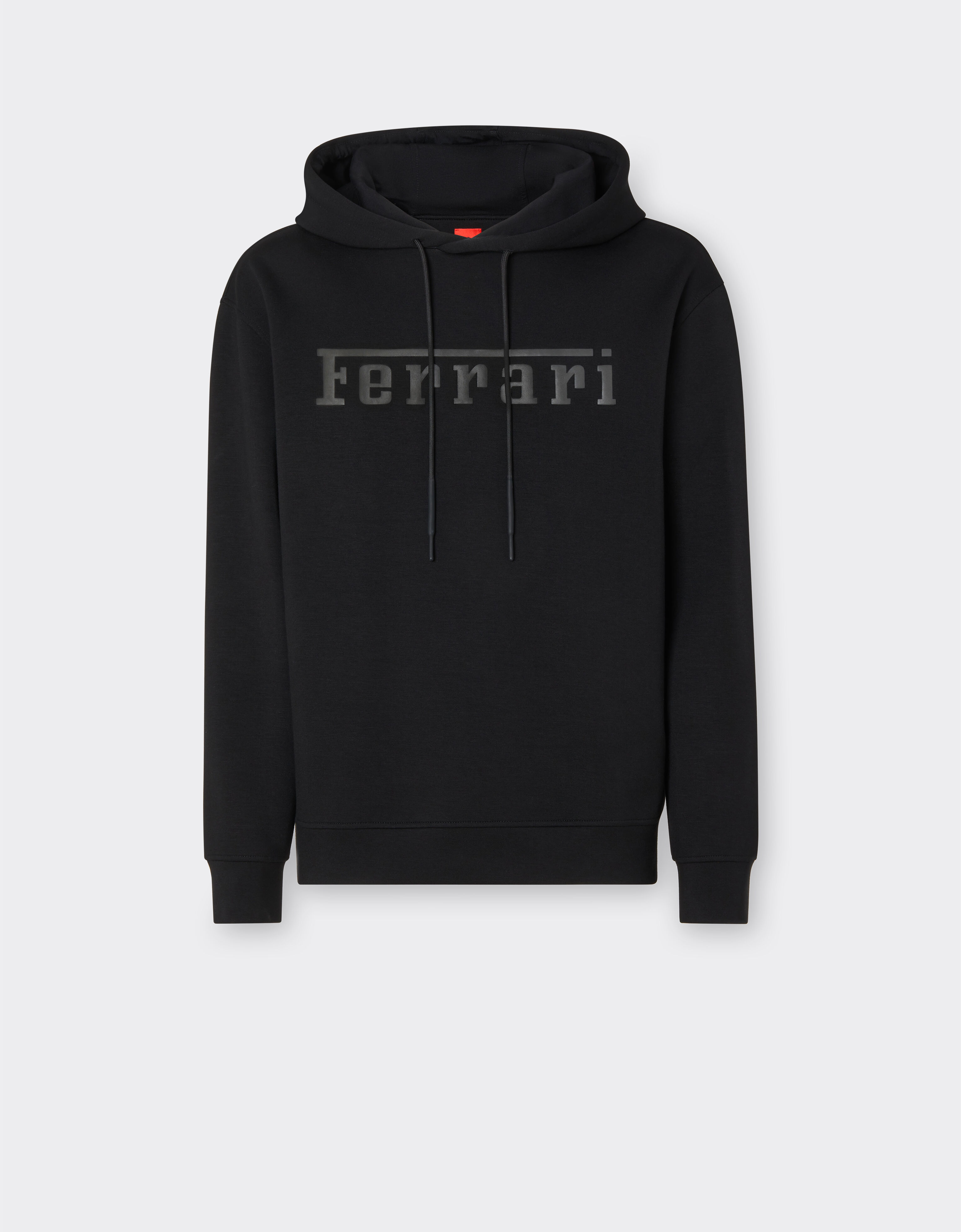 Ferrari Scuba knit sweatshirt with contrast Ferrari logo Black 47819f