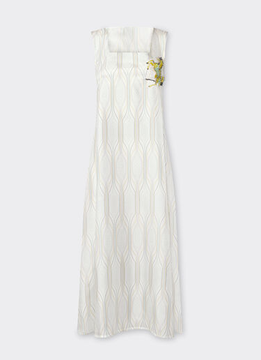 Ferrari Miami Collection silk dress Optical White 21258f