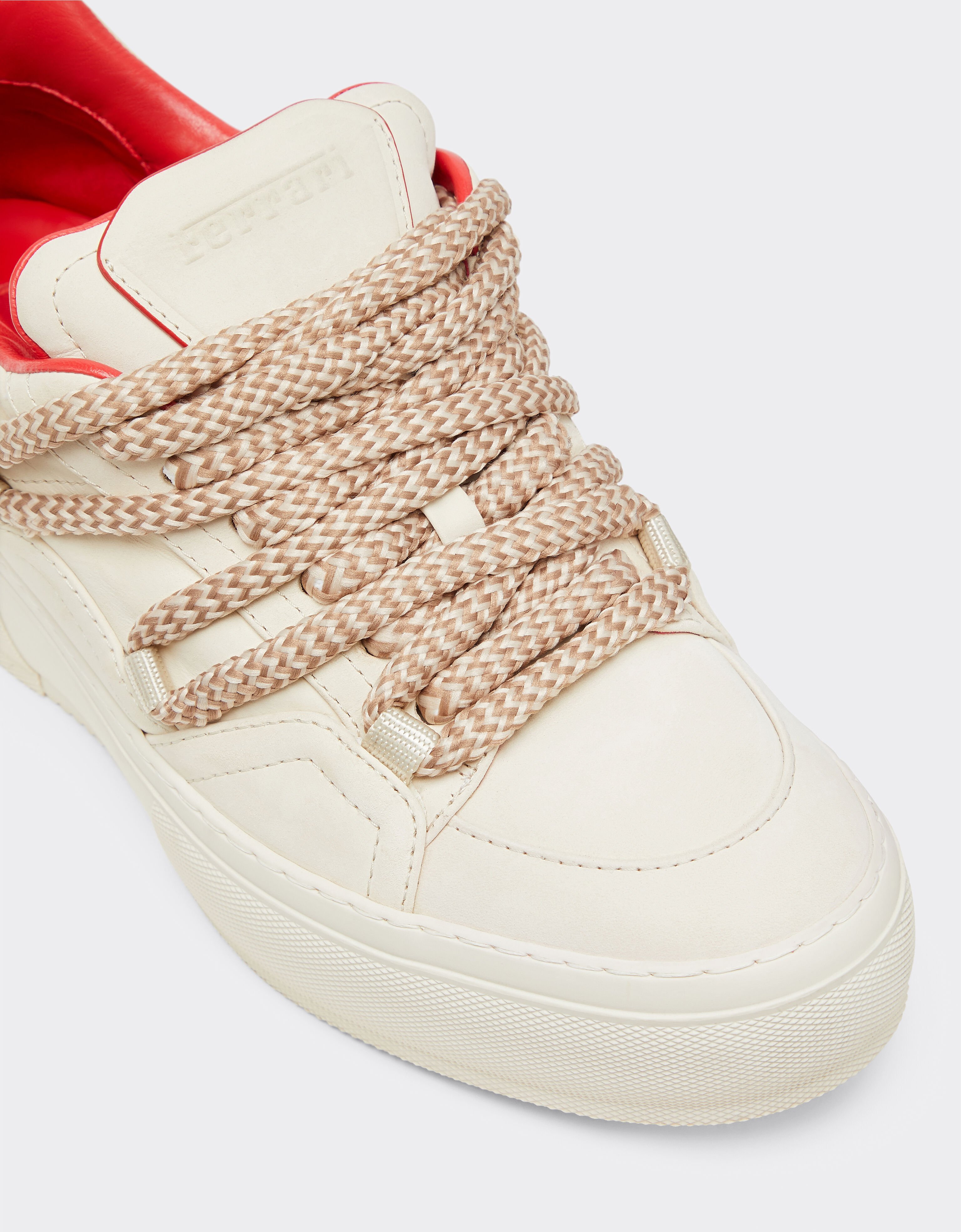 Ferrari Ferrari x Charles Leclerc low-top nubuck trainers Ecru 49186f