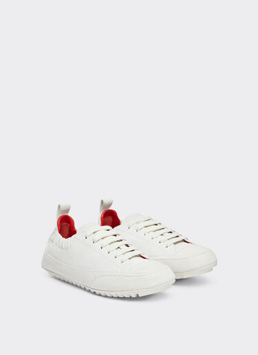 Ferrari Driving trainers in nubuck leather Optical White 22037f