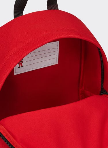 Ferrari Mini technical fabric backpack with Ferrari Scudetto Rosso SBNBP0003HMM0017f