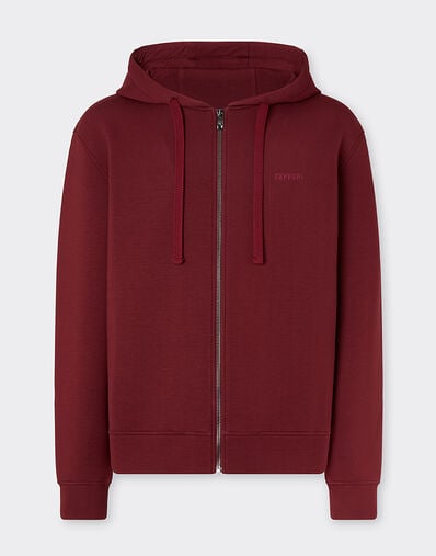 Ferrari Zipped sweatshirt in scuba fabric Mahogany 49285f