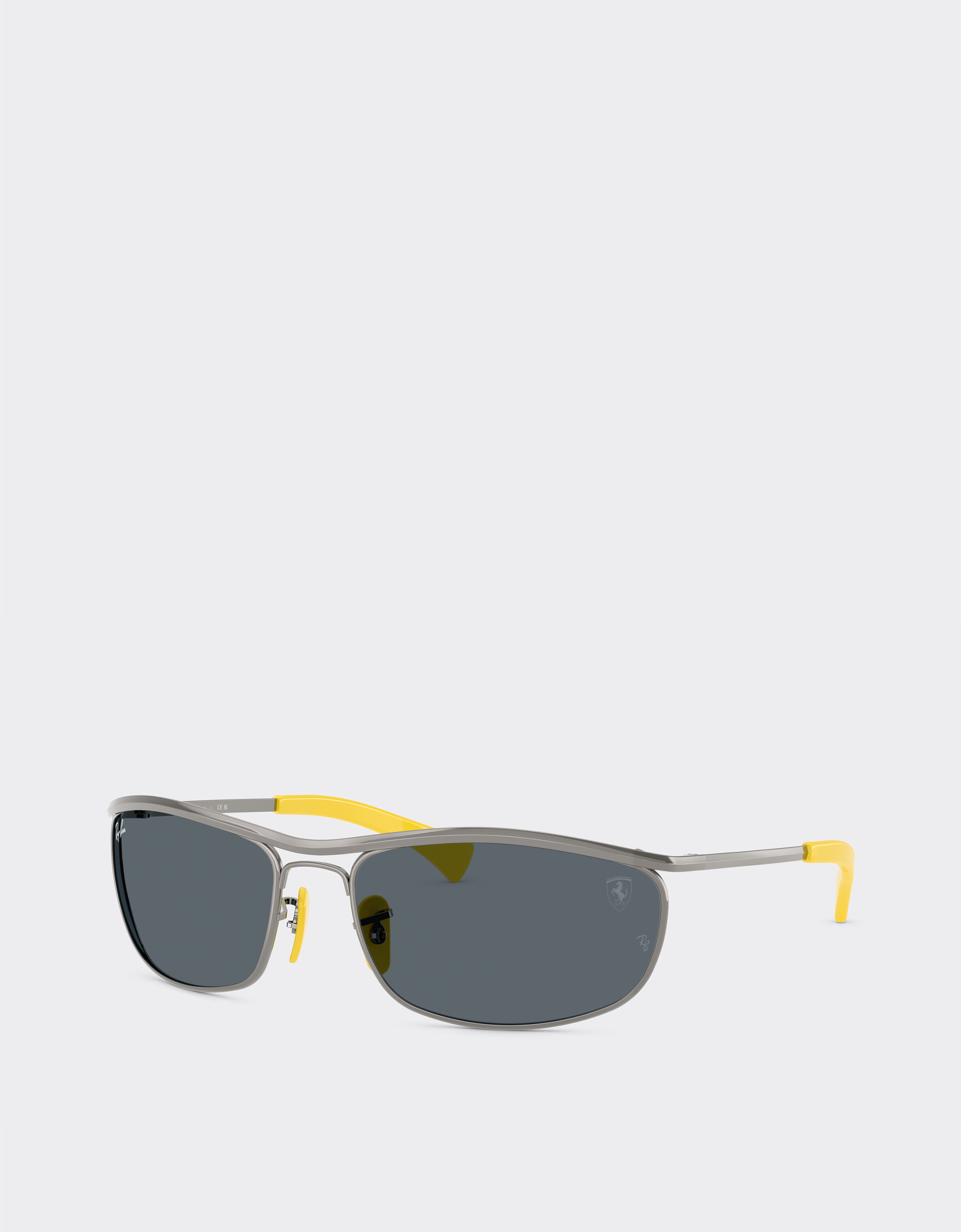 Ferrari Ray-Ban for Scuderia Ferrari RB3819M in gunmetal grey metal with blue lenses Gunmetal LA0JRf