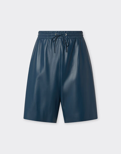 Ferrari Bermuda shorts in semi-gloss nappa leather Peacock 22459f