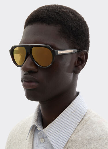 Ferrari Ferrari acetate brown tortoiseshell sunglasses with brown gold mirrored lenses Tortoiseshell LA0EWf