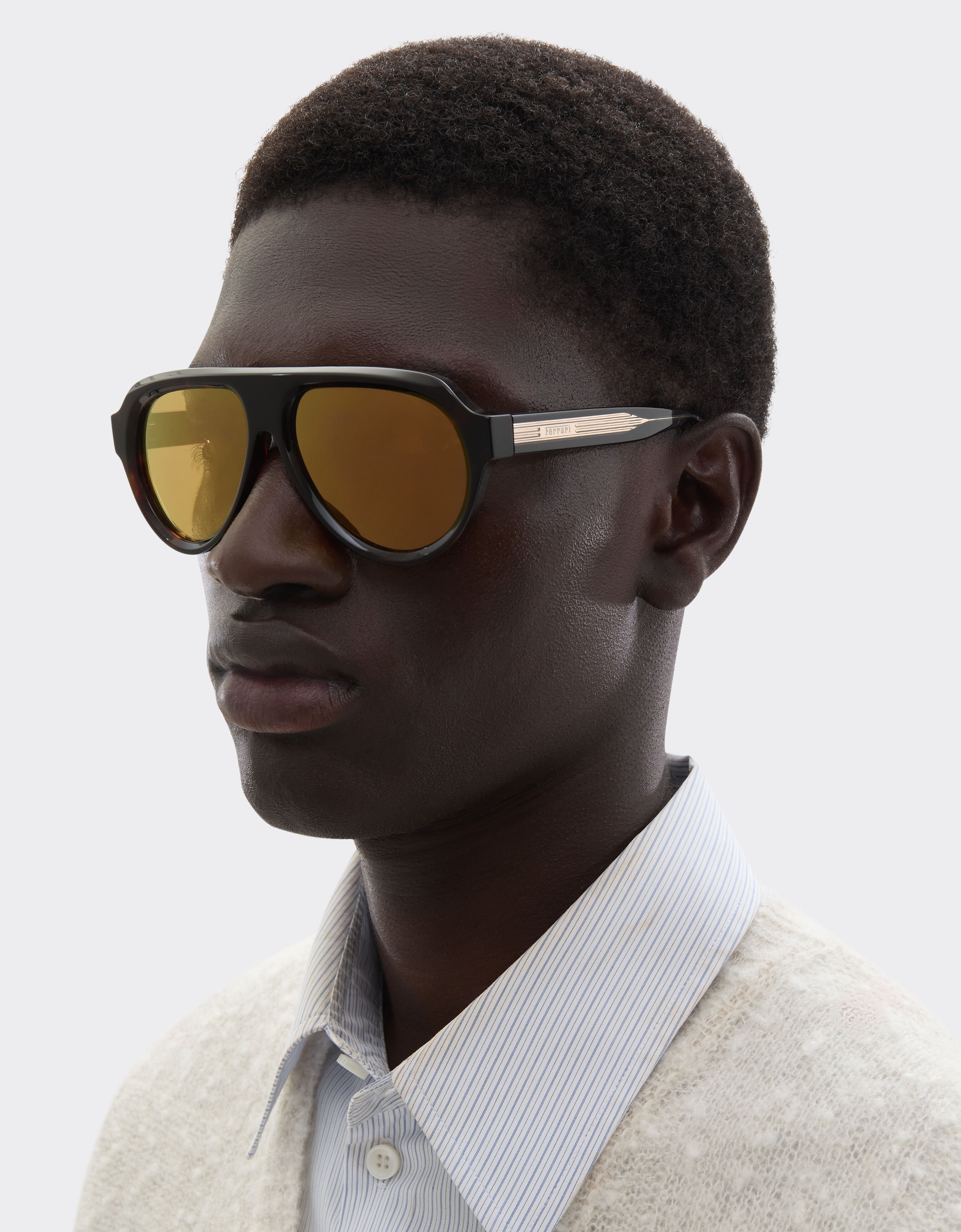 Ferrari Ferrari acetate brown tortoiseshell sunglasses with brown gold mirrored lenses Tortoiseshell LA0EWf