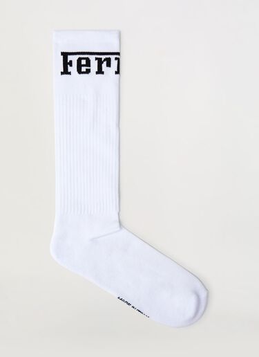 Ferrari Socken aus Baumwollmischung mit Ferrari-Logo Optisch Weiß 20007f