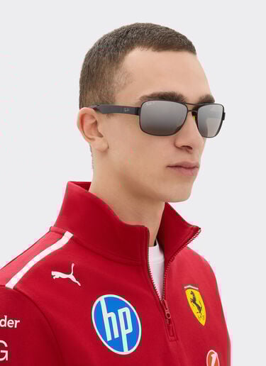 Ray-Ban for Scuderia Ferrari RB3763M in black metal and plastic with polarised mirror gradient grey lenses Ferrari Ray-Ban for Scuderia Ferrari RB3763M in black metal and plastic with polarised mirror gradient grey lenses Black LA01Df