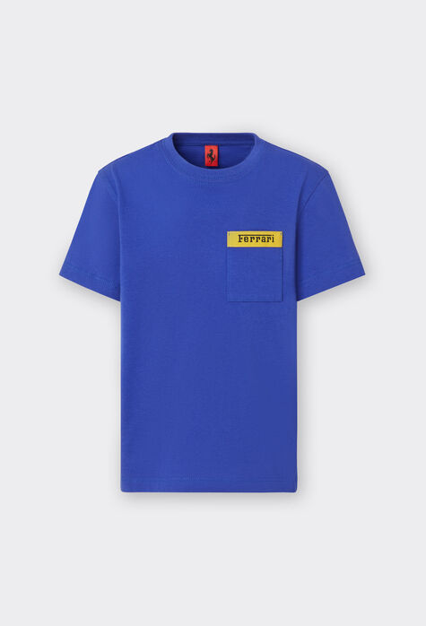 Ferrari T-shirt in cotone con logo Ferrari Rosso Corsa F1150fK