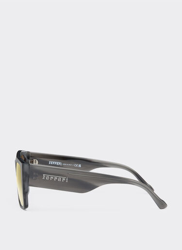 Ferrari Ferrari sunglasses in striped grey acetate with gradient green mirror lenses Ingrid F1265f