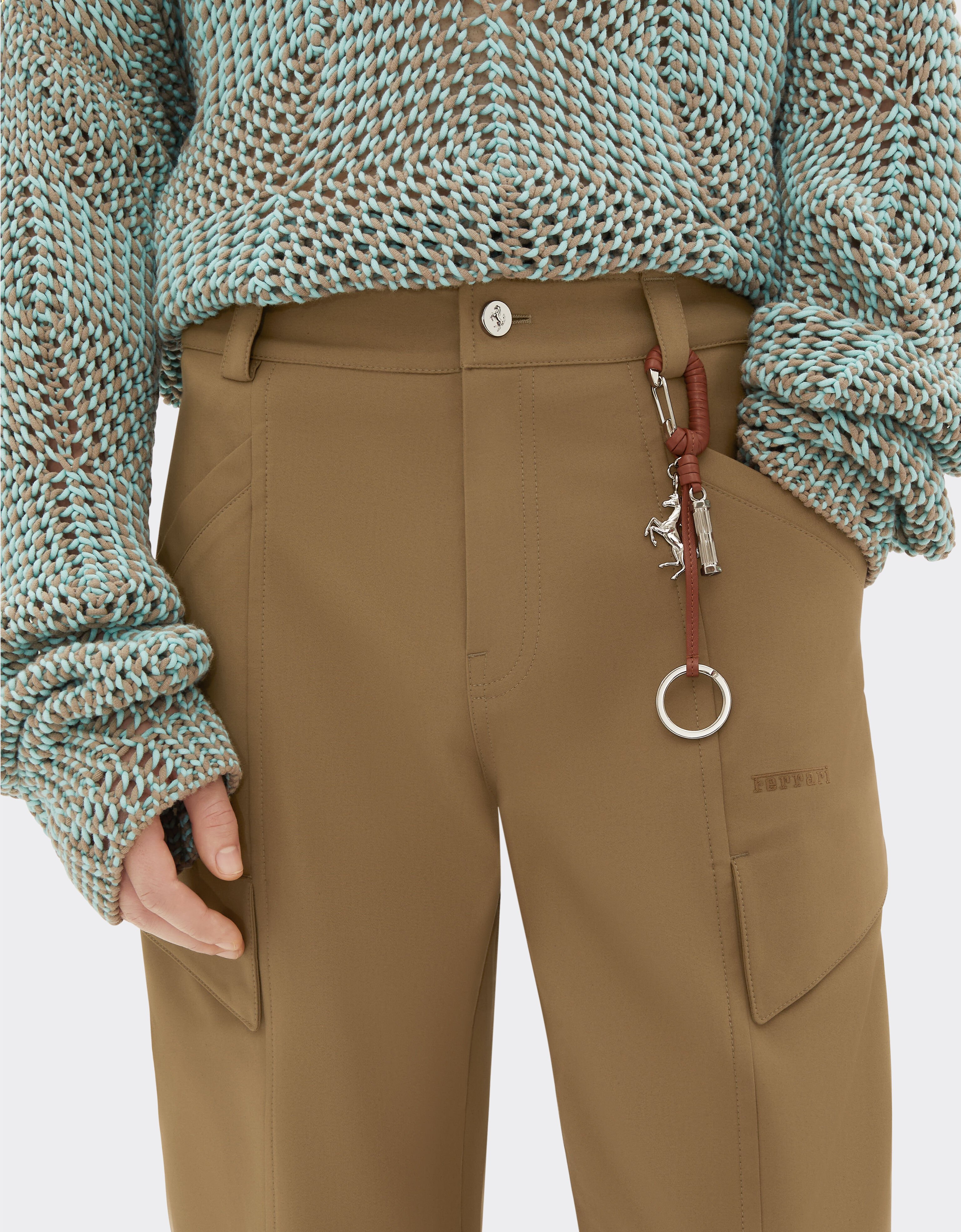 Ferrari pantalon cargo en coton technique Khaki Green 50354f