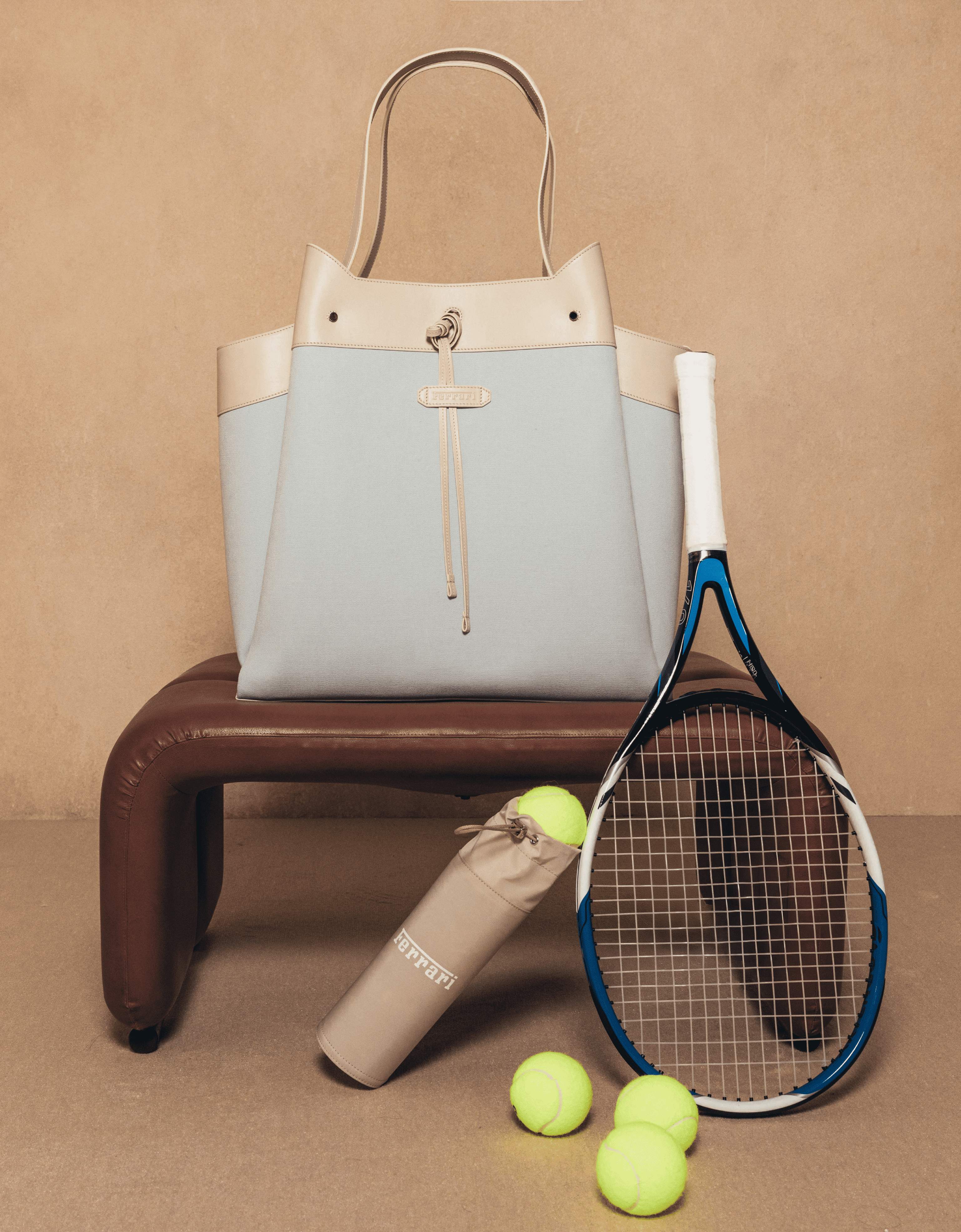 Ferrari Portapalline da tennis in nylon Ferrari x Charles Leclerc Chalk 49182f
