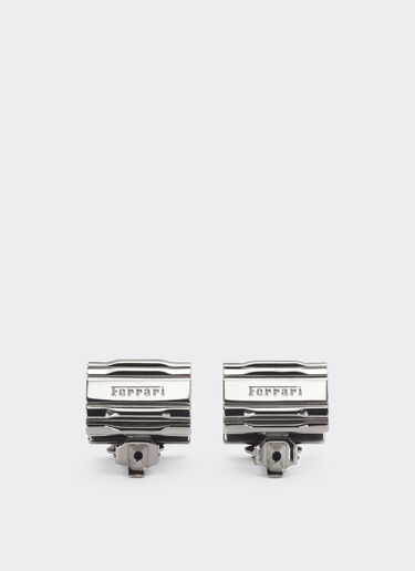 Ferrari Boucles d'oreilles Ferrari en laiton avec finition ruthénium Charcoal 21438f