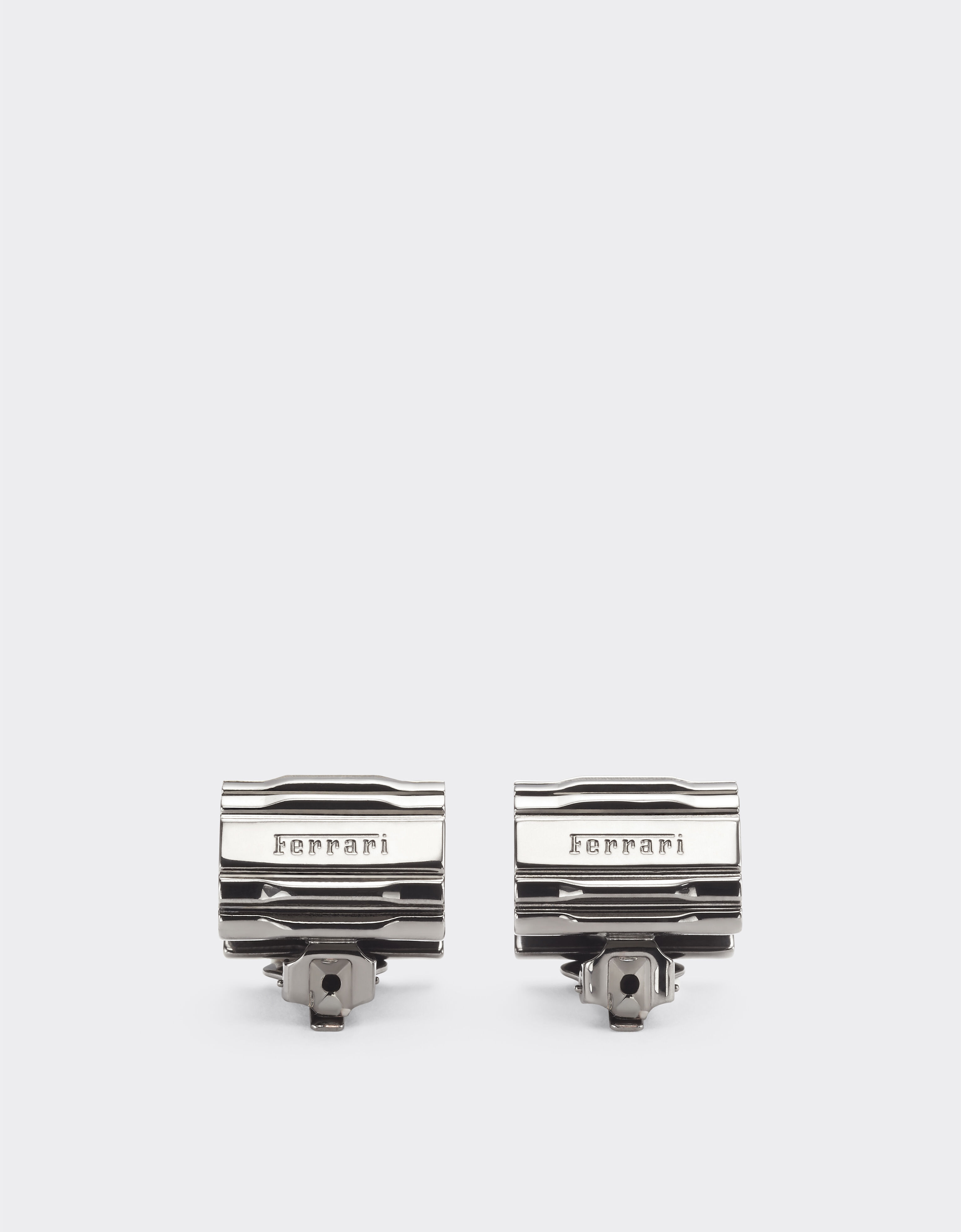 Ferrari Boucles d'oreilles Ferrari en laiton avec finition ruthénium Charcoal 21438f