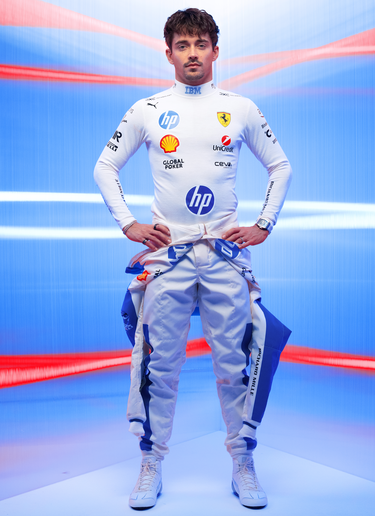 Ferrari Puma for Scuderia Ferrari Charles Leclerc racing undersuit Optical White LA08Yf